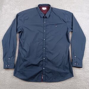 Craft + Flow Button Down Shirt Men XXL Navy Side Taping SLD 102617WW